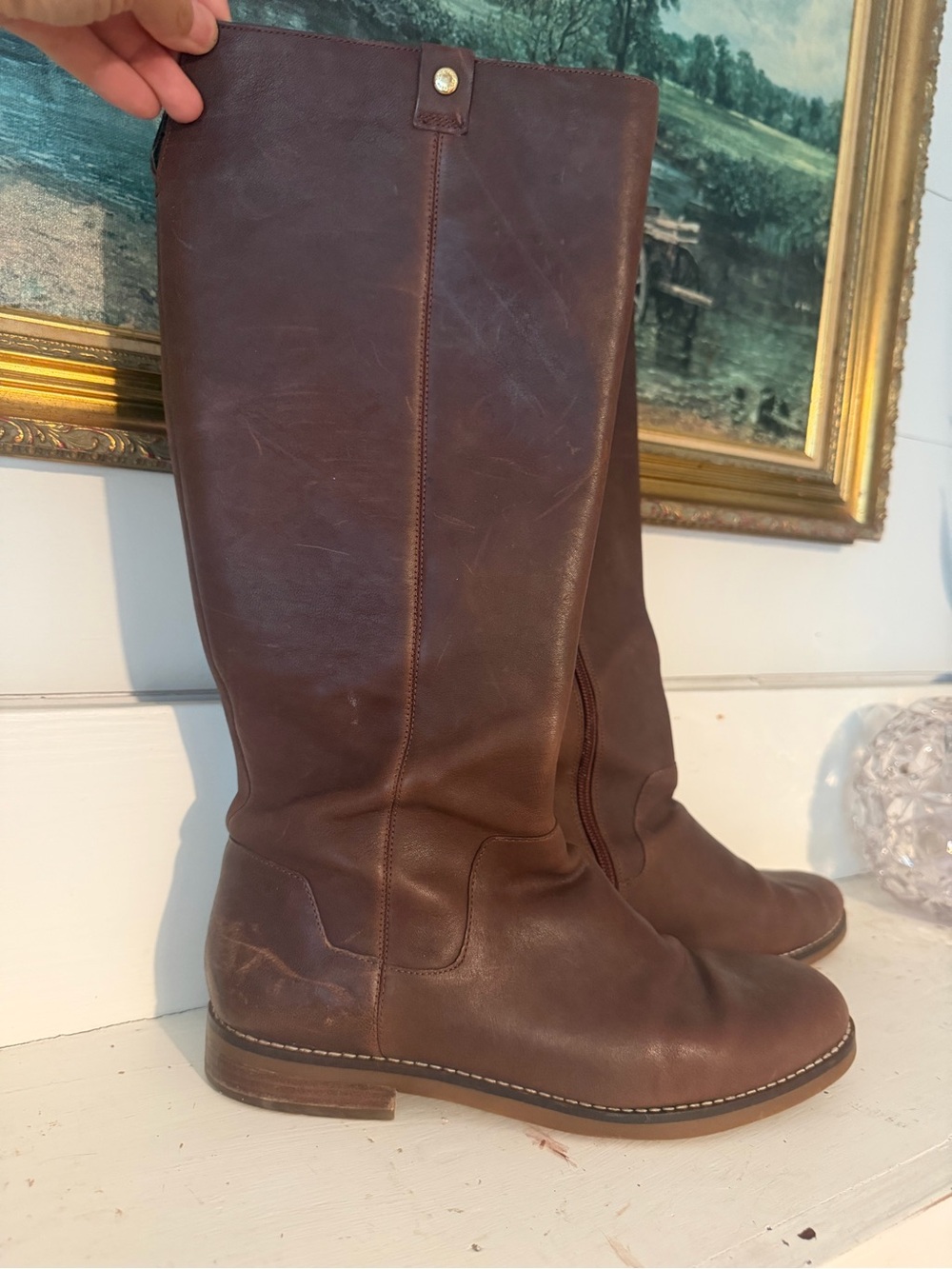 Cole Haan Brown Leather Heeled Riding Boots